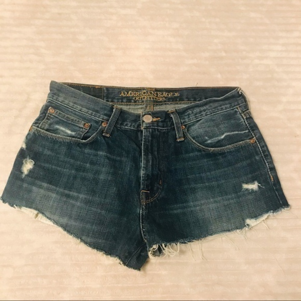American Eagle High Waisted Cut Off Shorts 31 12